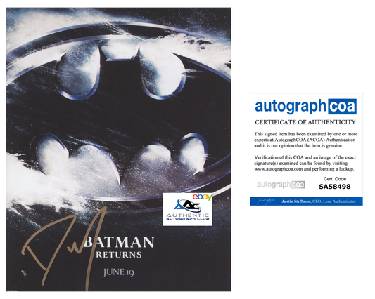 DANNY ELFMAN AUTOGRAPH SIGNED 8x10 PHOTO BATMAN RETURNS ACOA