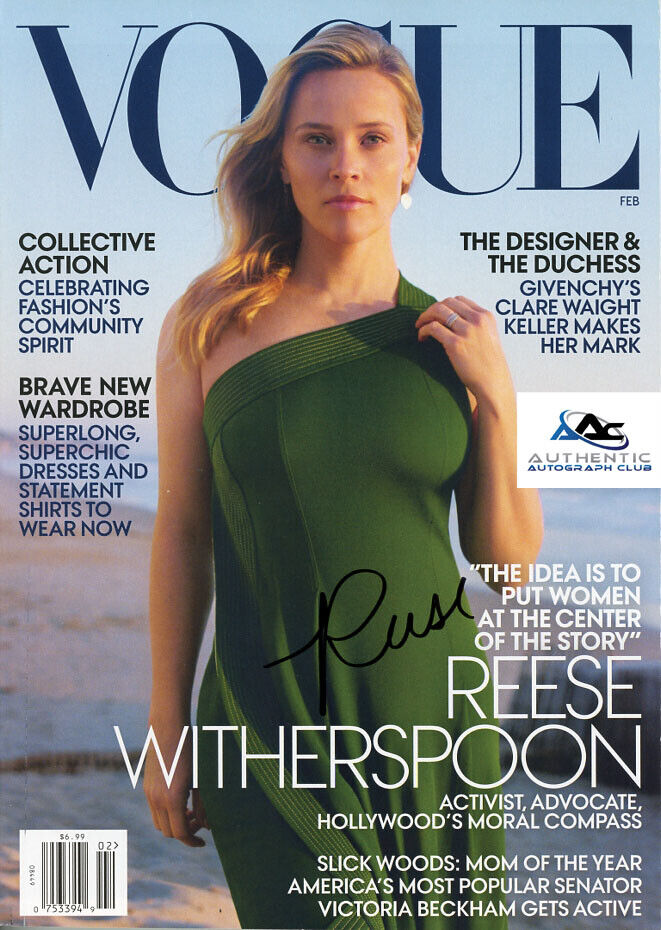 REESE WITHERSPOON AUTOGRAPH SIGNED VOGUE MAGAZINE COA