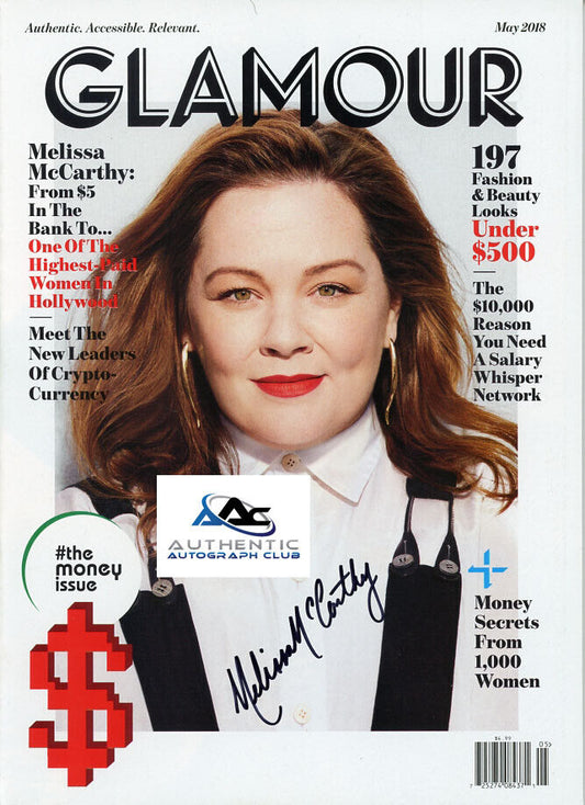 MELISSA MCCARTHY AUTOGRAPH SIGNED GLAMOUR MAGAZINE COA