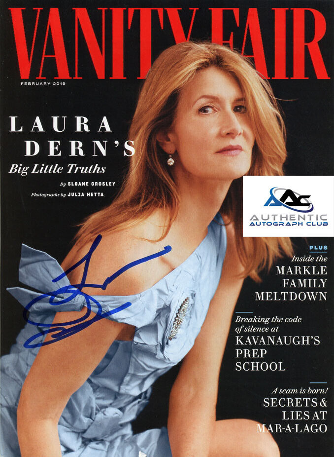 LAURA DERN AUTOGRAPH SIGNED VANITY FAIR MAGAZINE STAR WARS COA