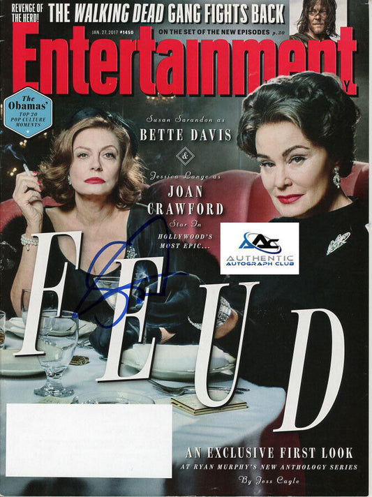 SUSAN SARANDON AUTOGRAPH SIGNED ENTERTAINMENT WEEKLY MAGAZINE COA