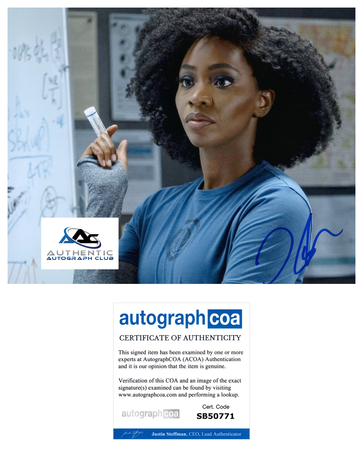 TEYONAH PARRIS AUTOGRAPH SIGNED 8x10 PHOTO WANDAVISION ACOA