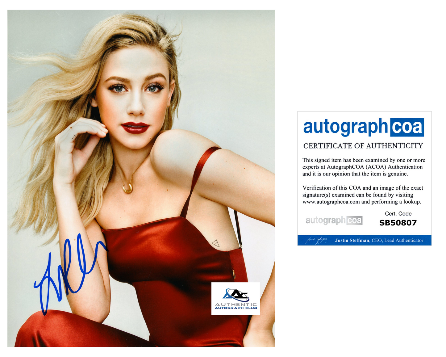 LILI REINHART AUTOGRAPH SIGNED 8x10 PHOTO RIVERDALE BETTY COOPER ACOA