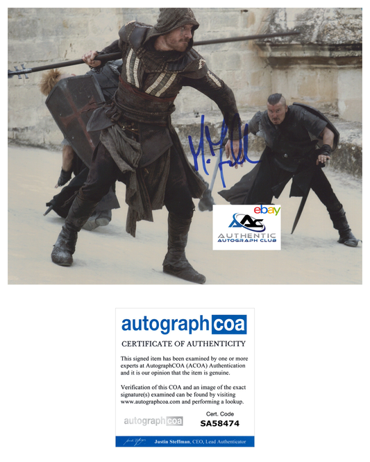 MICHAEL FASSBENDER AUTOGRAPH SIGNED 8X10 PHOTO ASSASSIN'S CREED CAL LYNCH ACOA