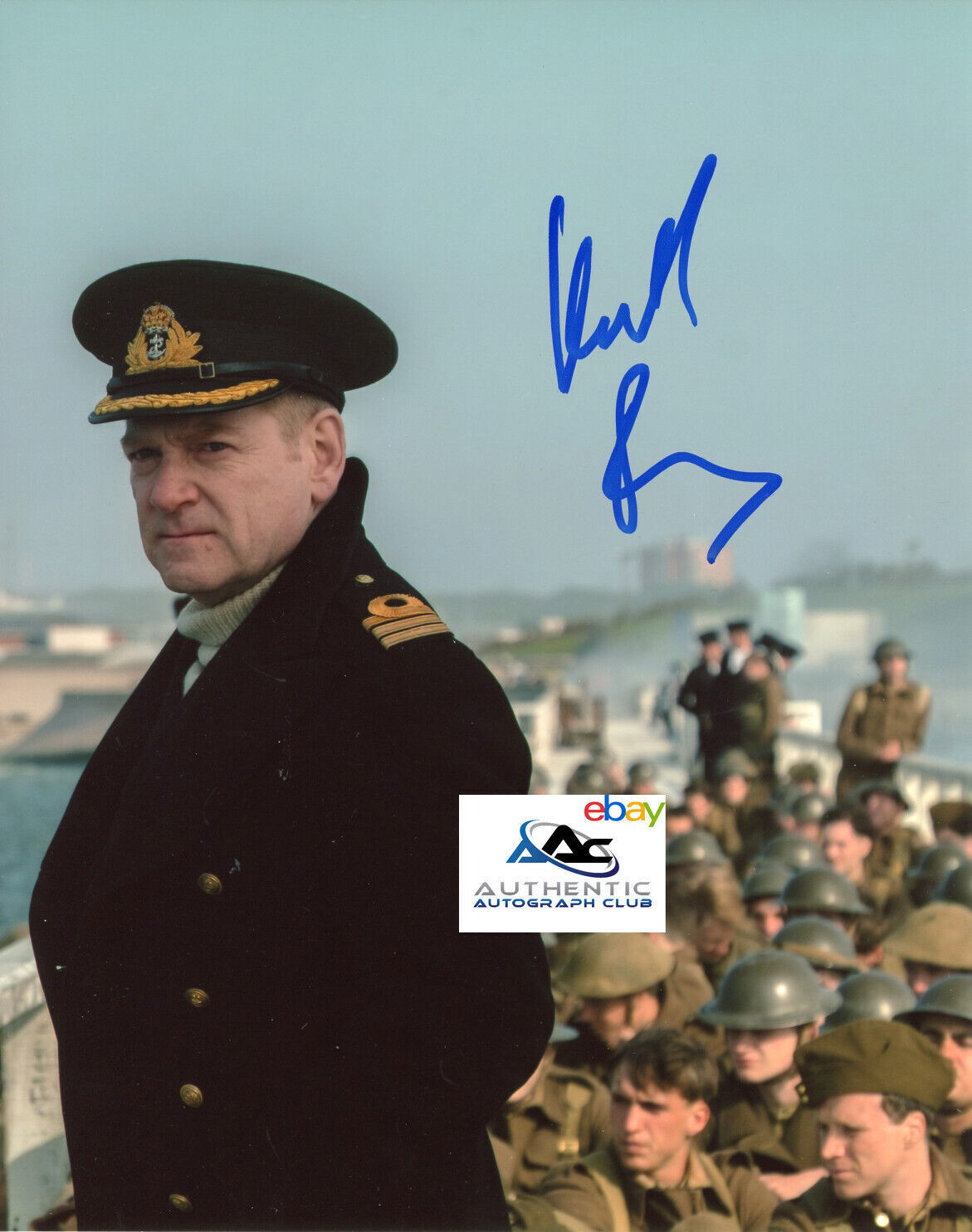 KENNETH BRANAGH AUTOGRAPH SIGNED 8X10 PHOTO DUNKIRK COMMANDER BOLTON COA