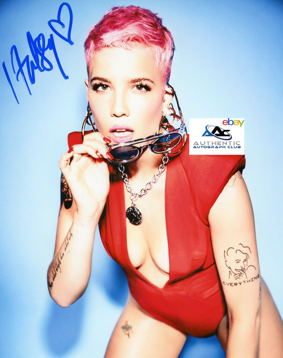 HALSEY AUTOGRAPH SIGNED 8X10 CLOSER SINGER PHOTO