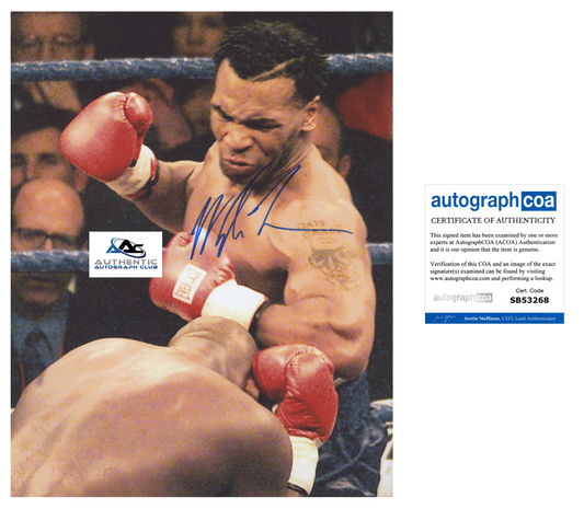 MIKE TYSON BOXING LEGEND AUTOGRAPH SIGNED 11x14 PHOTO BOXER ACOA