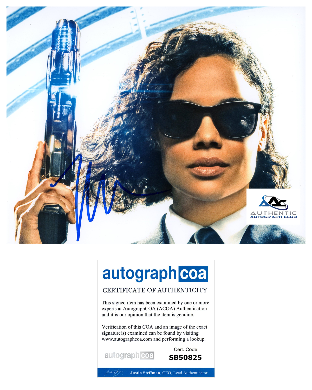 TESSA THOMPSON AUTOGRAPH SIGNED 8X10 PHOTO MEN IN BLACK MOLLY ACOA