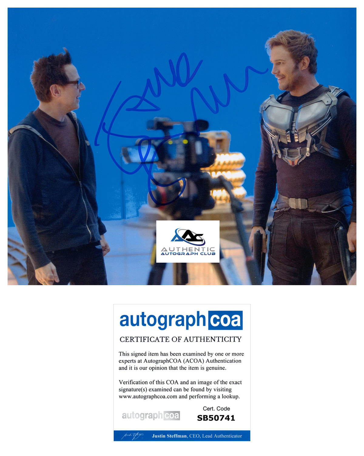 DIRECTOR JAMES GUNN AUTOGRAPH SIGNED 8X10 PHOTO MARVEL GOTG ACOA