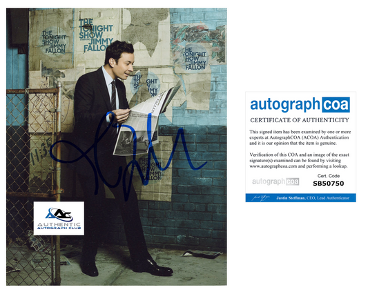 JIMMY FALLON AUTOGRAPH SIGNED 8X10 PHOTO THE TONIGHT SHOW NBC ACOA