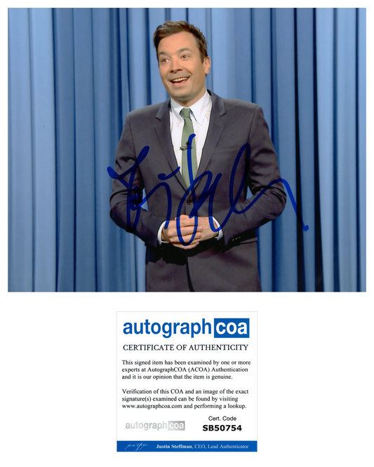 JIMMY FALLON AUTOGRAPH SIGNED 8X10 PHOTO THE TONIGHT SHOW NBC ACOA