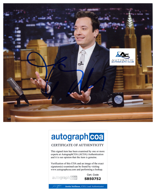 JIMMY FALLON AUTOGRAPH SIGNED 8X10 PHOTO THE TONIGHT SHOW NBC ACOA