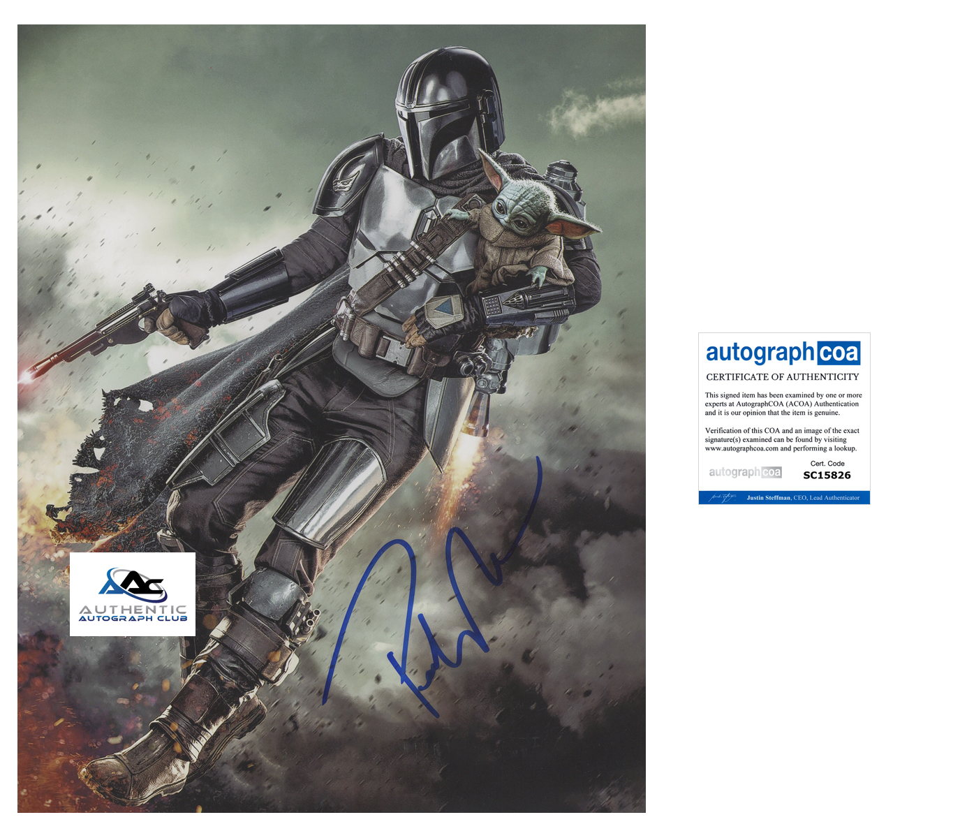 PEDRO PASCAL AUTOGRAPH SIGNED 11x14 PHOTO STAR WARS THE MANDALORIAN ACOA