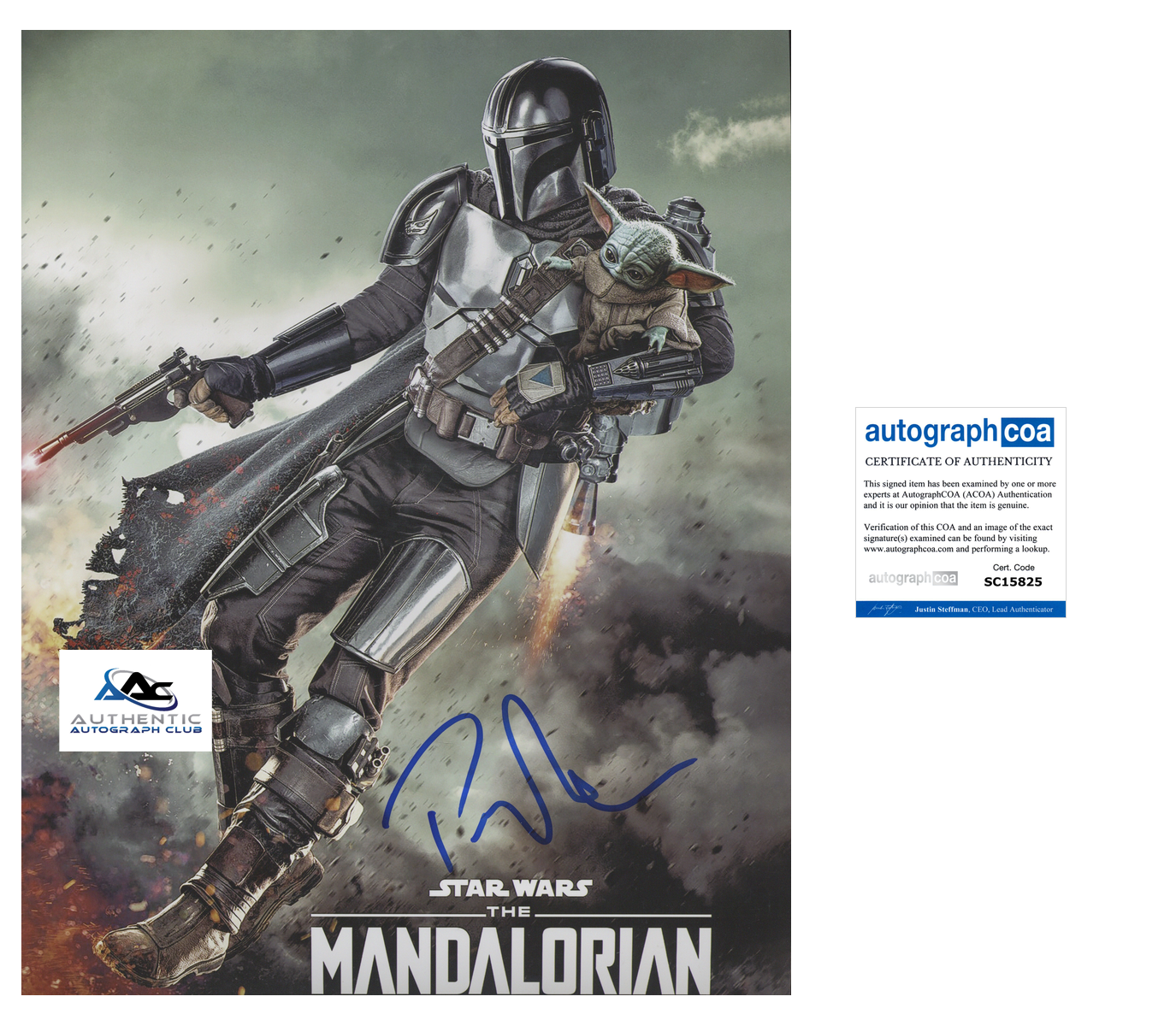 PEDRO PASCAL AUTOGRAPH SIGNED 11x14 PHOTO STAR WARS THE MANDALORIAN ACOA