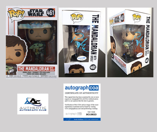 PEDRO PASCAL AUTOGRAPH SIGNED THE MANDALORIAN GROGU FUNKO POP 461 STAR WARS ACOA