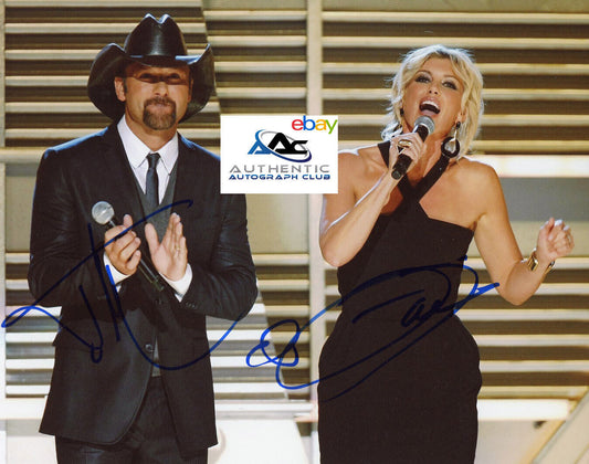 TIM MCGRAW AND FAITH HILL AUTOGRAPH SIGNED 8X10 PHOTO COUNTRY SINGER COA