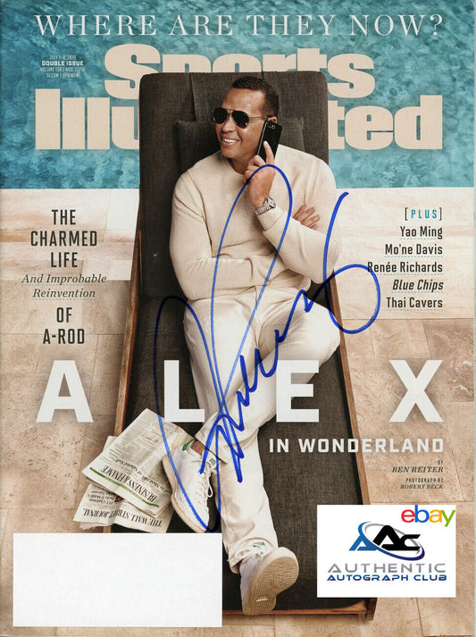 ALEX RODRIGUEZ AUTOGRAPH SIGNED SPORTS ILLUSTRATED MAGAZINE A-ROD AROD COA