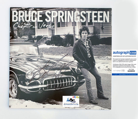 BRUCE SPRINGSTEEN AUTOGRAPH SIGNED CHAPTER AND VERSE ALBUM VINYL LP ACOA