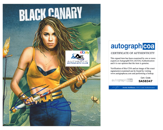 JURNEE SMOLLETT-BELL AUTOGRAPH SIGNED 8x10 PHOTO BLACK CANARY BIRDS OF PREY ACOA