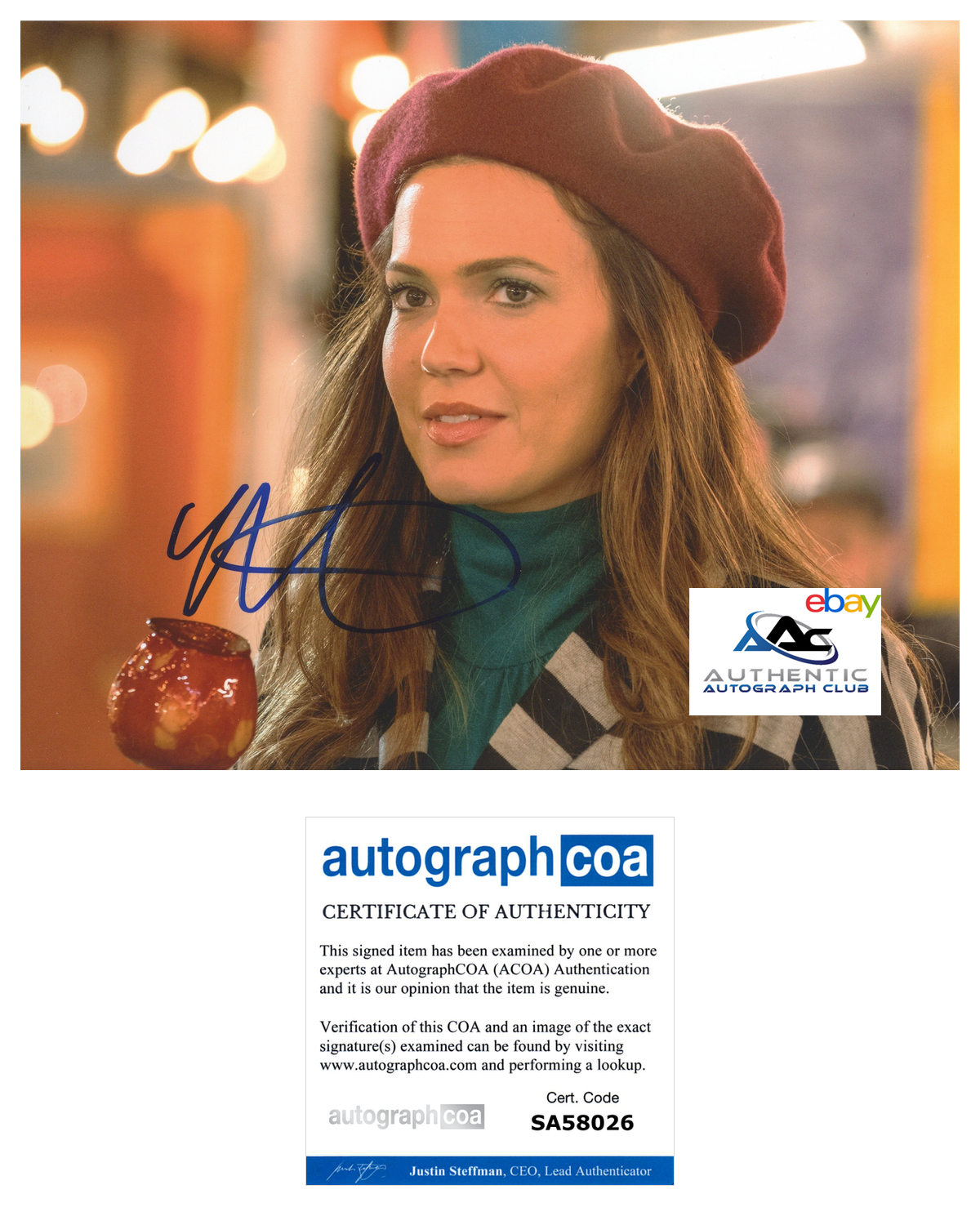 MANDY MOORE AUTOGRAPH SIGNED 8x10 PHOTO THIS IS US ACOA