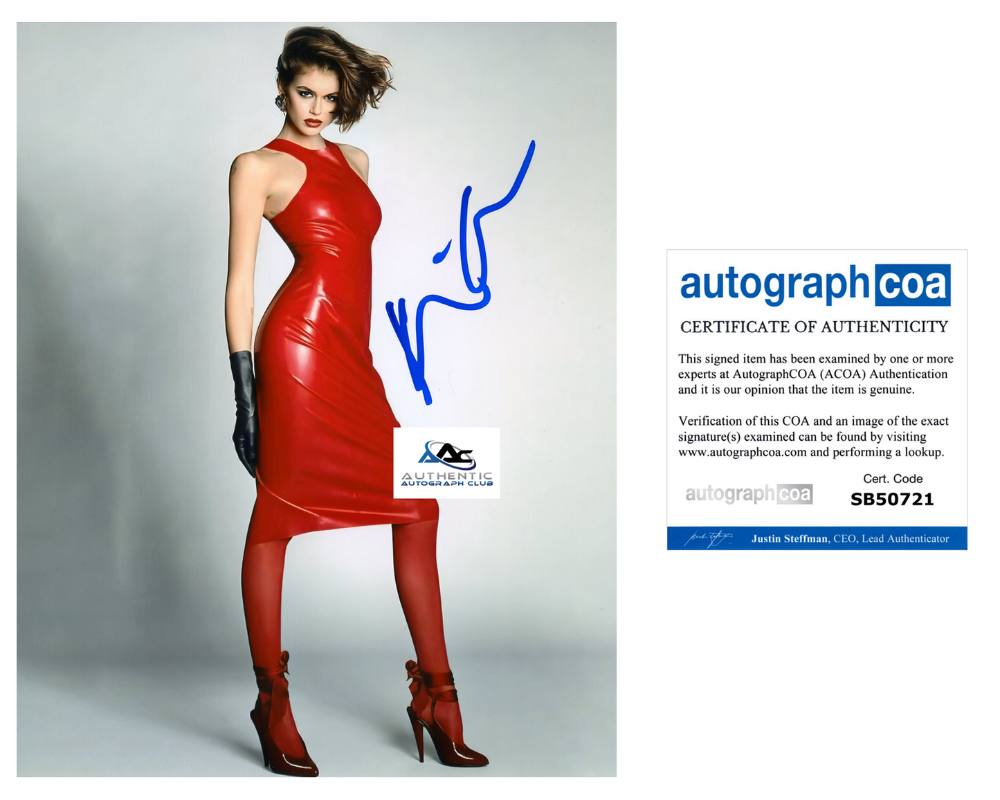 MODEL KAIA GERBER AUTOGRAPH SIGNED 8X10 PHOTO ACOA COA