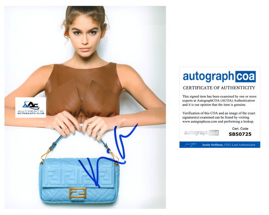 MODEL KAIA GERBER AUTOGRAPH SIGNED 8X10 PHOTO ACOA COA