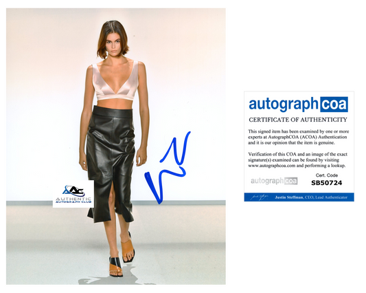 MODEL KAIA GERBER AUTOGRAPH SIGNED 8X10 PHOTO ACOA COA