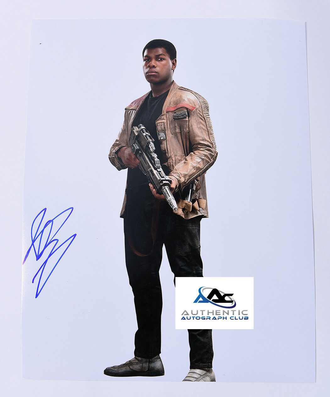 JOHN BOYEGA AUTOGRAPH SIGNED 11X14 PHOTO STAR WARS FINN THE FORCE AWAKENS COA