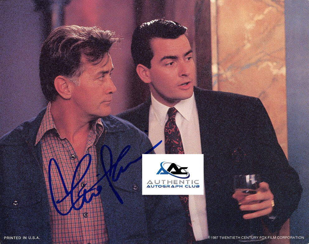 CHARLIE SHEEN AUTOGRAPH SIGNED 8x10 LOBBY CARD PHOTO WALL STREET COA