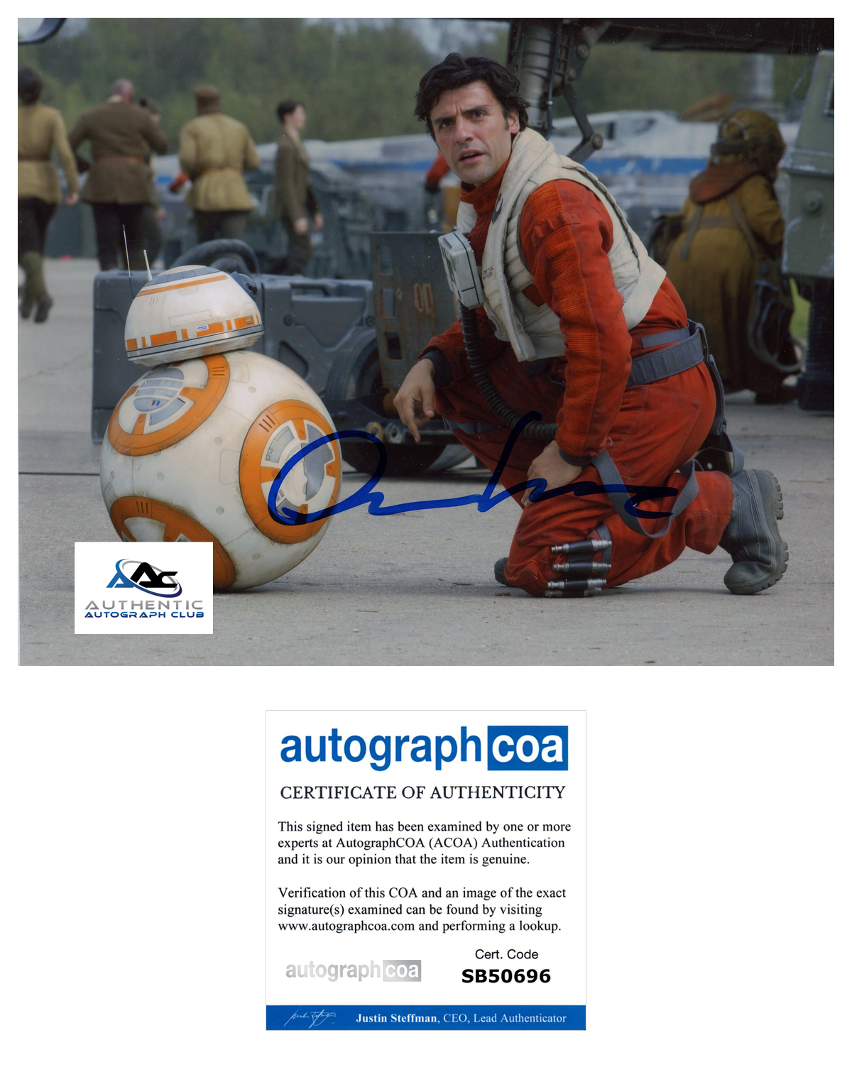 OSCAR ISAAC AUTOGRAPH SIGNED 8X10 PHOTO STAR WARS POE DAMERON ACOA