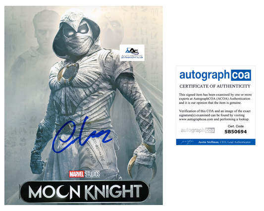 OSCAR ISAAC AUTOGRAPH SIGNED 8X10 PHOTO MOON KNIGHT MARVEL ACOA