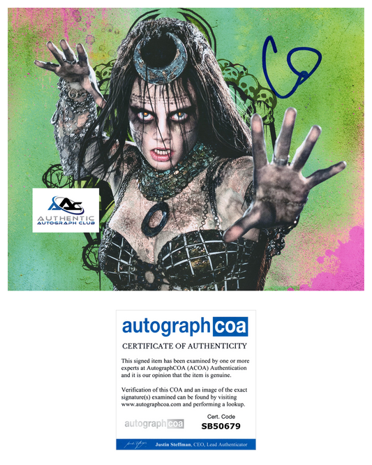 CARA DELEVINGNE AUTOGRAPH SIGNED 8x10 PHOTO MODEL SUICIDE SQUAD ENCHANTRESS ACOA