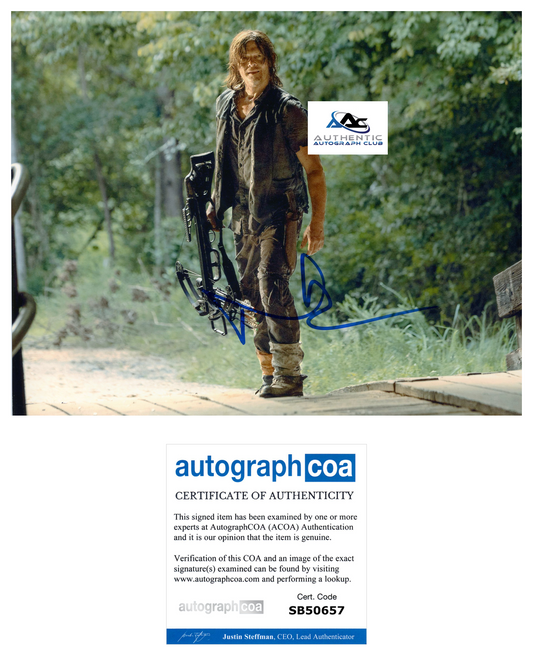 NORMAN REEDUS WALKING DEAD DARYL DIXON AUTOGRAPH SIGNED 8X10 PHOTO ACOA