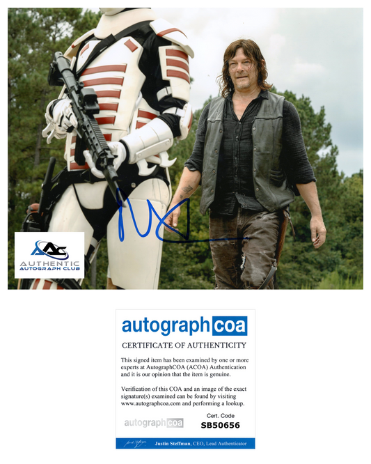 NORMAN REEDUS WALKING DEAD DARYL DIXON AUTOGRAPH SIGNED 8X10 PHOTO ACOA