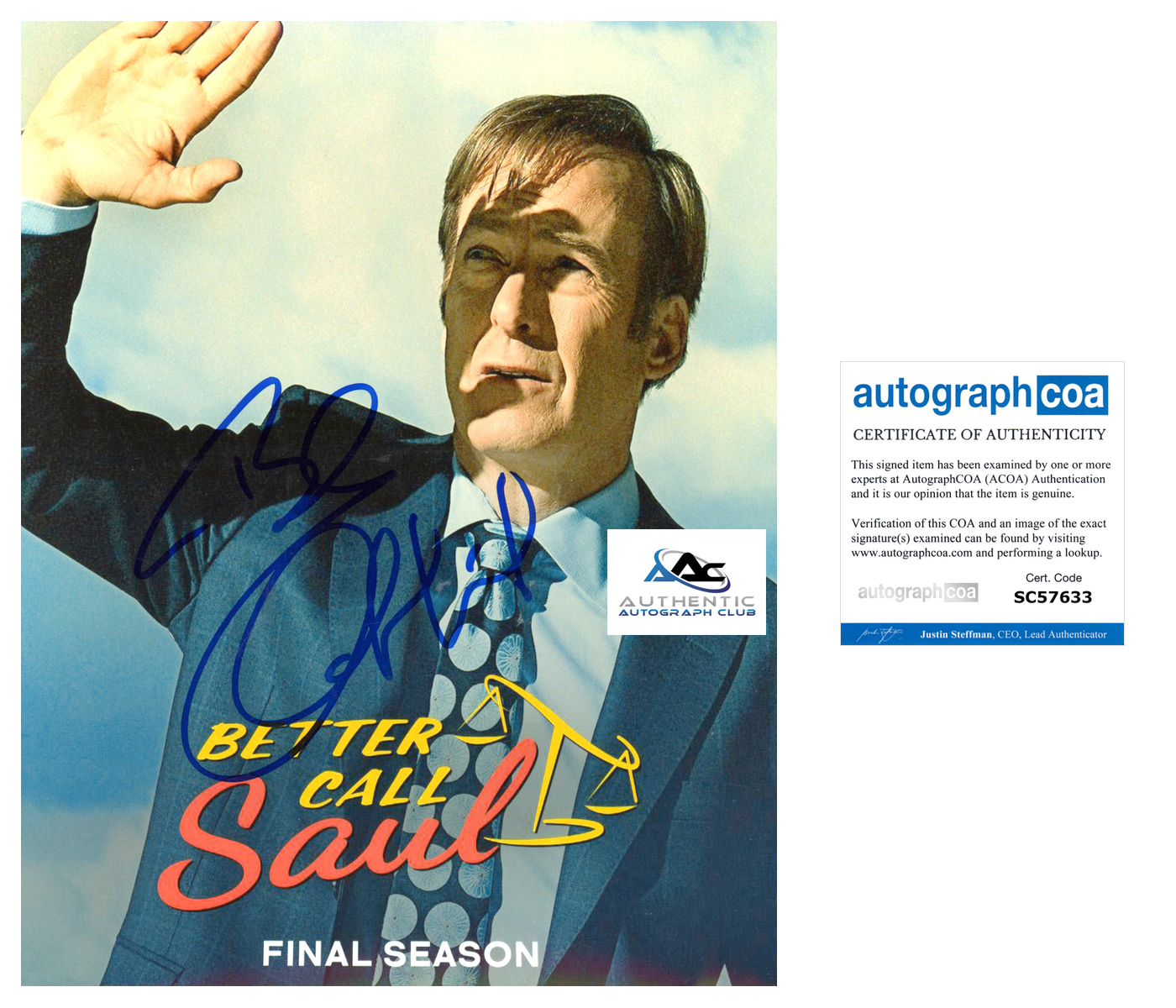 BOB ODENKIRK AUTOGRAPH SIGNED 8x10 PHOTO BREAKING BAD BETTER CALL SAUL ACOA