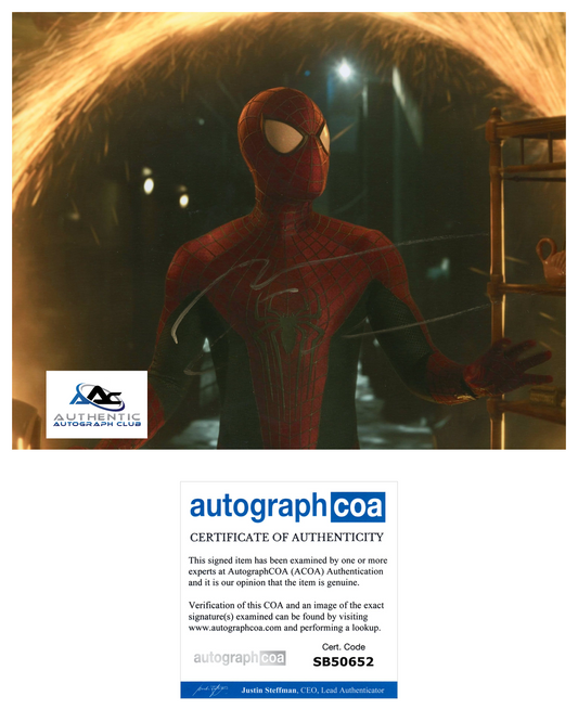 ANDREW GARFIELD AUTOGRAPH SIGNED 8X10 PHOTO SPIDERMAN SPIDER-MAN ACOA