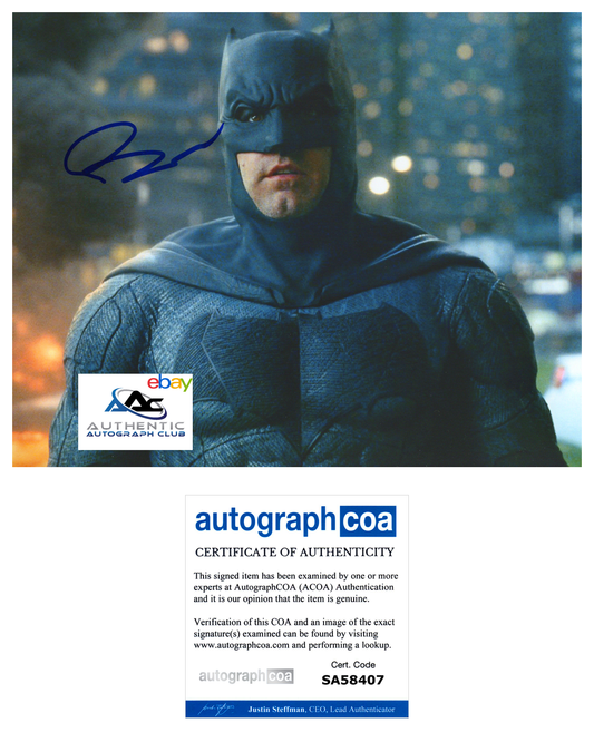 BEN AFFLECK AUTOGRAPH SIGNED 8x10 PHOTO BATMAN V SUPERMAN JUSTICE LEAGUE ACOA