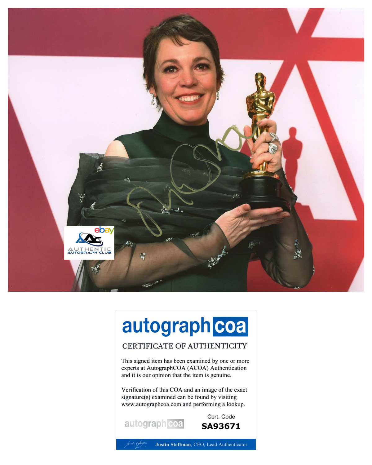 OLIVIA COLMAN AUTOGRAPH SIGNED 8x10 PHOTO THE CROWN ACOA