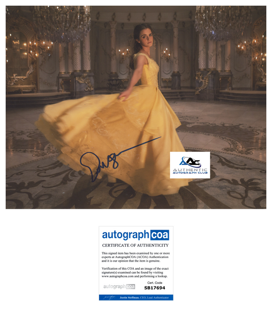 EMMA WATSON AUTOGRAPH SIGNED 11x14 PHOTO DISNEY BELLE BEAUTY AND THE BEAST ACOA