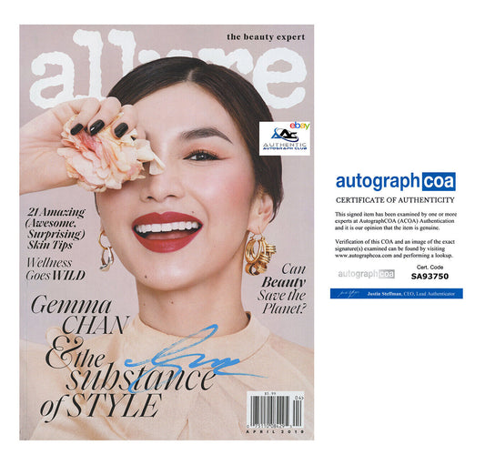 GEMMA CHAN AUTOGRAPH SIGNED ALLURE MAGAZINE ETERNALS MARVEL SERSI ACOA COA