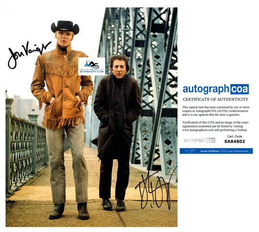 DUSTIN HOFFMAN AND JON VOIGHT AUTOGRAPH SIGNED 11X14 PHOT0 MIDNIGHT COWBOY ACOA