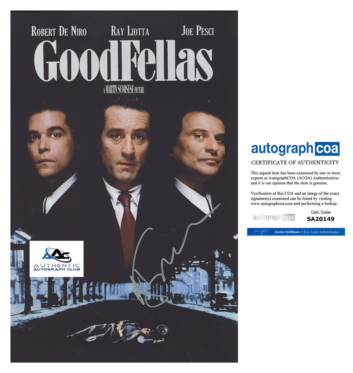 MARTIN SCORSESE AUTOGRAPH SIGNED 11X17 PHOTO GOODFELLAS POSTER ACOA