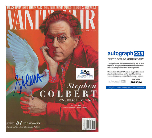 STEPHEN COLBERT AUTOGRAPH SIGNED VANITY FAIR MAGAZINE ACOA