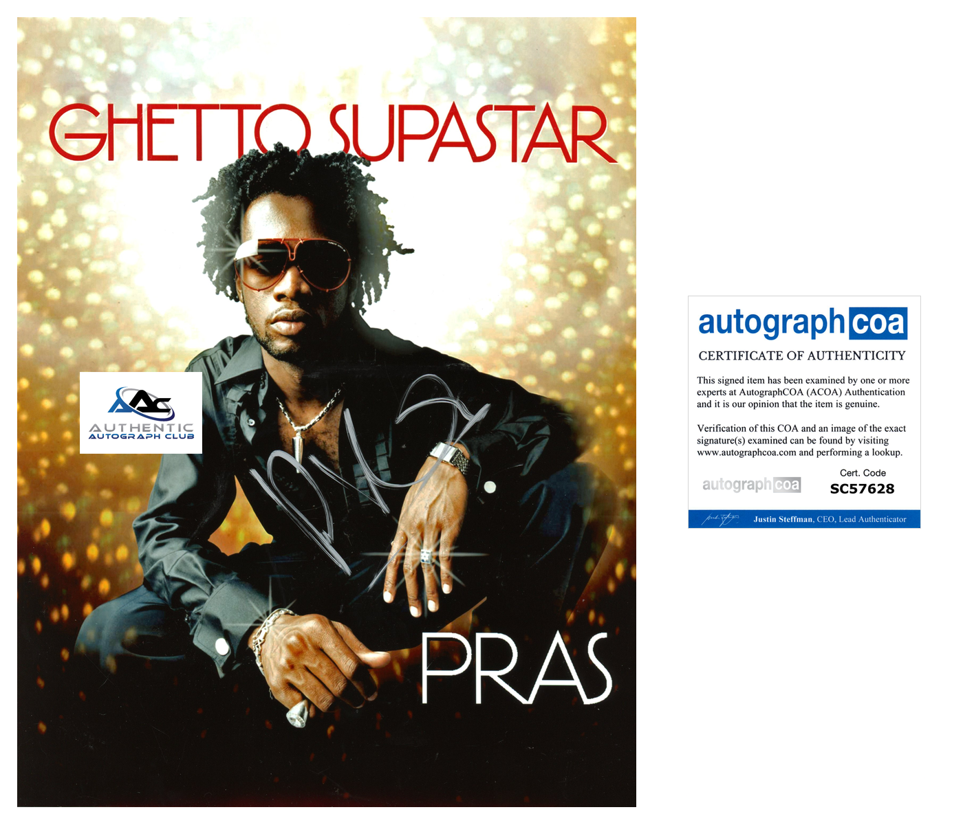 PRAS AUTOGRAPH SIGNED 8X10 PHOTO GHETTO SUPERSTAR FUGEES ACOA