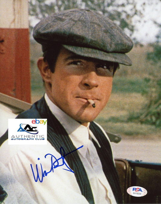 WARREN BEATTY AUTOGRAPH SIGNED 8x10 PHOTO BONNIE AND CLYDE PSA COA