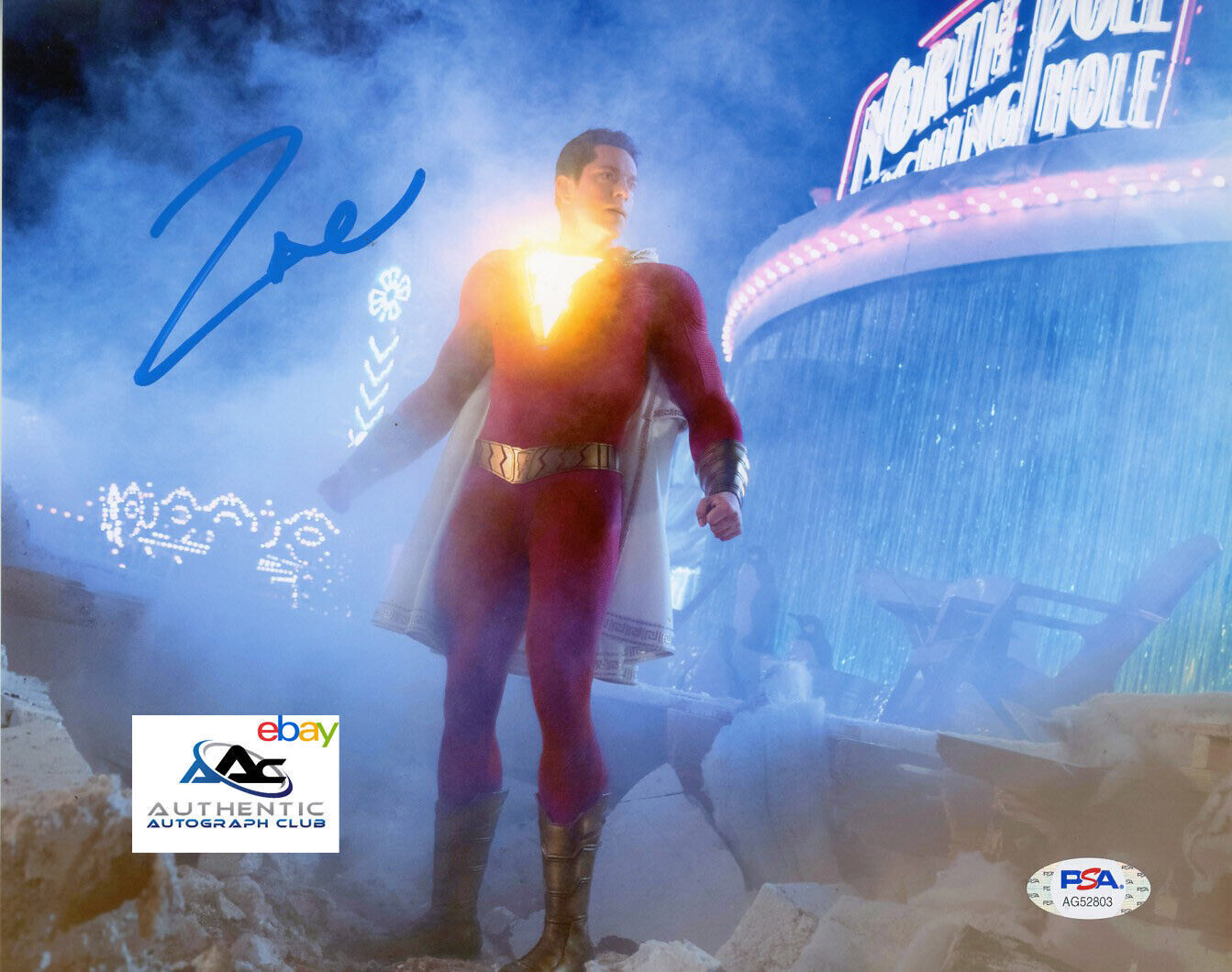 ZACHARY LEVI AUTOGRAPH SIGNED 8x10 PHOTO SHAZAM PSA/DNA