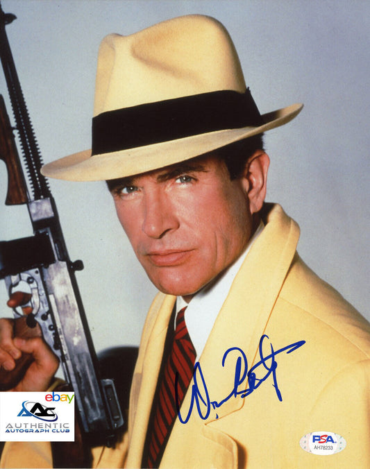 WARREN BEATTY AUTOGRAPH SIGNED 8x10 PHOTO BONNIE AND CLYDE DICK TRACY PSA COA