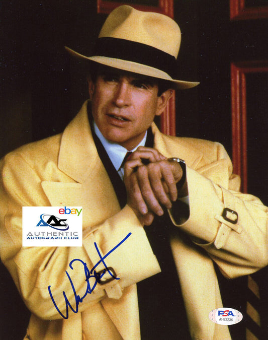 WARREN BEATTY AUTOGRAPH SIGNED 8x10 PHOTO BONNIE AND CLYDE DICK TRACY PSA COA