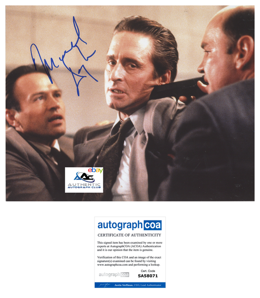 MICHAEL DOUGLAS AUTOGRAPH SIGNED 11x14 PHOTO ACOA COA