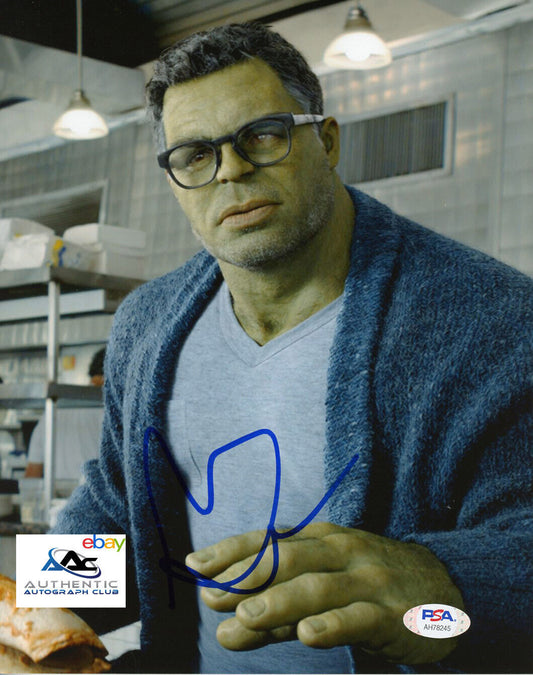 MARK RUFFALO AUTOGRAPH SIGNED 8x10 PHOTO THOR AVENGERS THE HULK BRUCE BANNER PSA